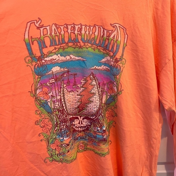 The Grateful Dead Daydreamer Women's Merch Long Sleeve T-Shirt In Coral - Picture 9 of 16